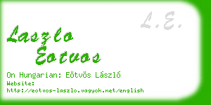 laszlo eotvos business card